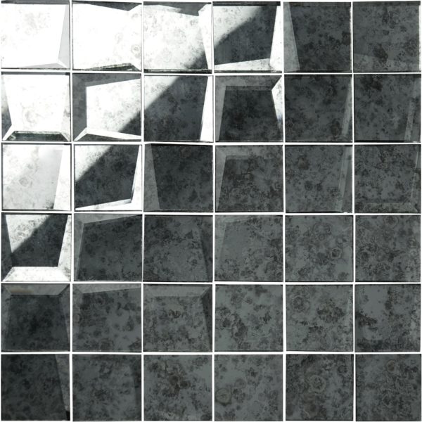 mosaico a specchio anticato grigio 5×5